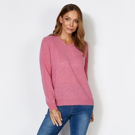 Cashmasoft 100% Grade A Cashmere V Neck Pullover Sweater