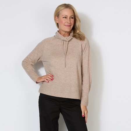 Bridge & Lord Drawstring Collar Raglan Pullover