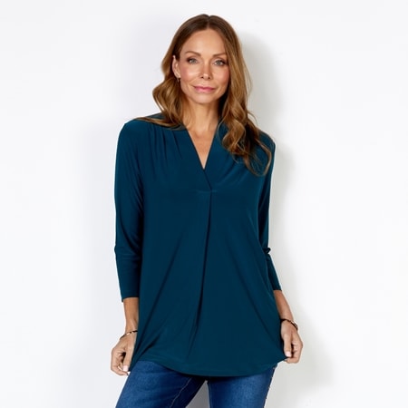 Mr. Max Brazil Knit Francine V-Neck Blouse