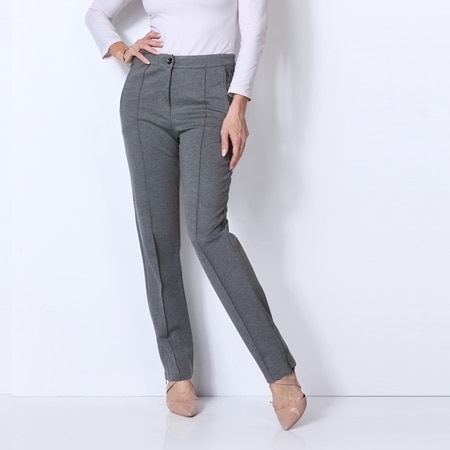 Alison Sheri Ponte Knit Pant with Zip Cuff Detail