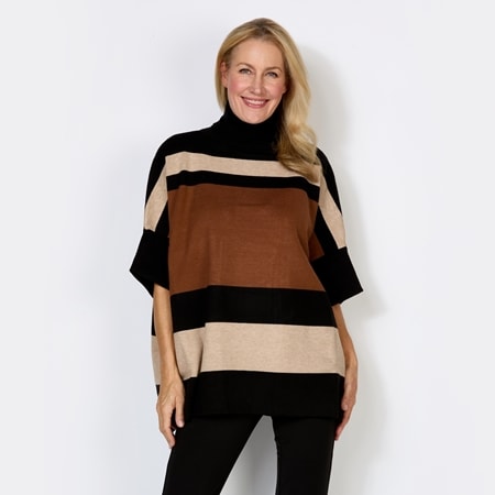 Cordelia St Stripe Polo Long Knit Top