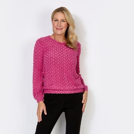 Cordelia St Knit Pointelle Long Sleeve Top