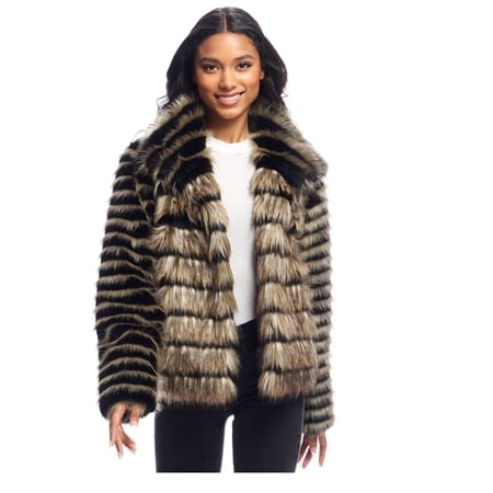 Donna Salyers Faux Fur Front Row Fox Jacket