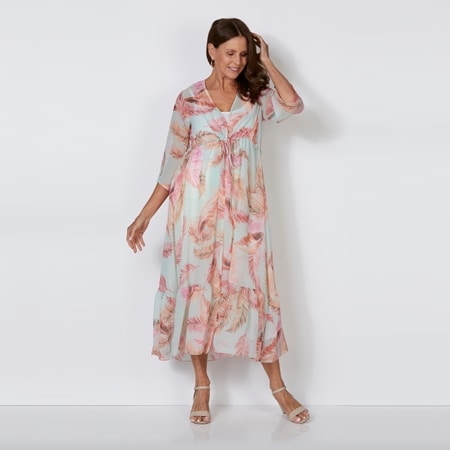 Evie Grace Ellie Chiffon Jacket with Tie Front