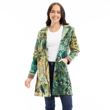 Orientique Oriental Single Button Mid Length Coat