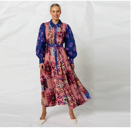 Kachel Nora Maxi Shirt Dress