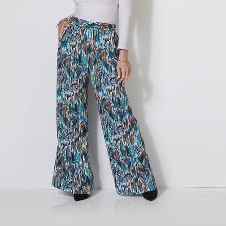 Mr. Max Crinkle Viscose Wide Leg Pant