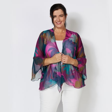 RTM Chiffon Print Shrug