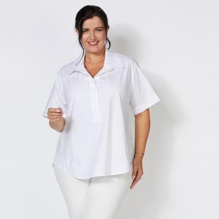RTM Cotton Shirt with Button Detail