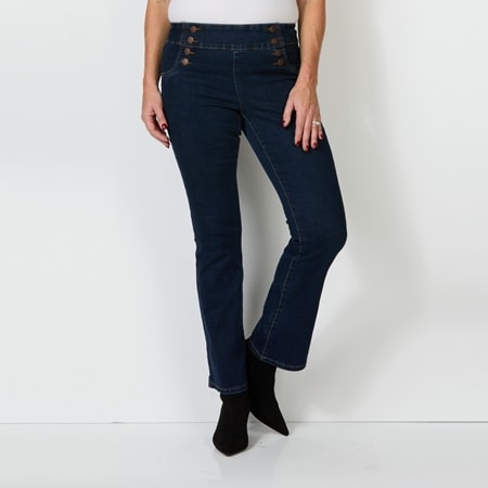 Diane Gilman Classic Stretch Pull On Bootcut Sailor Jean