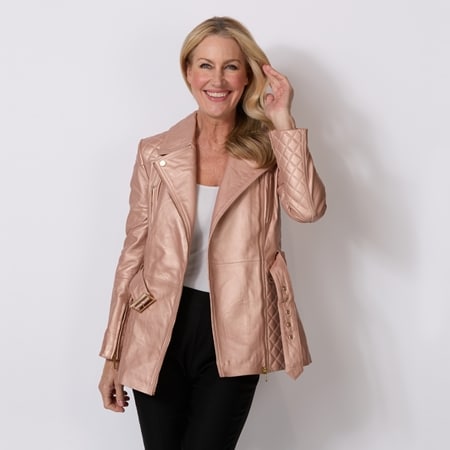 Cadelle Leather Roxy Quilted Biker Jacket