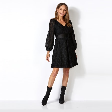 Sacha Drake Ribbon Lace Shift  Dress
