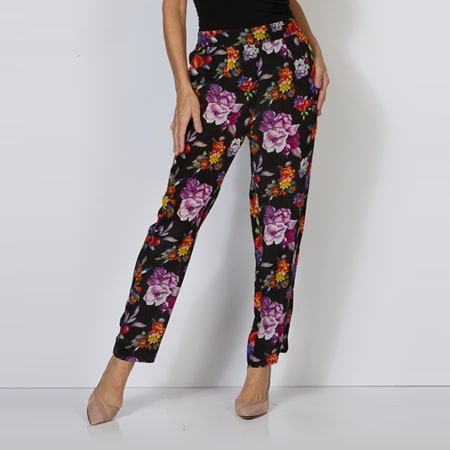 Silk Islands 100% Silk Tapered Leg Pants with Pockets