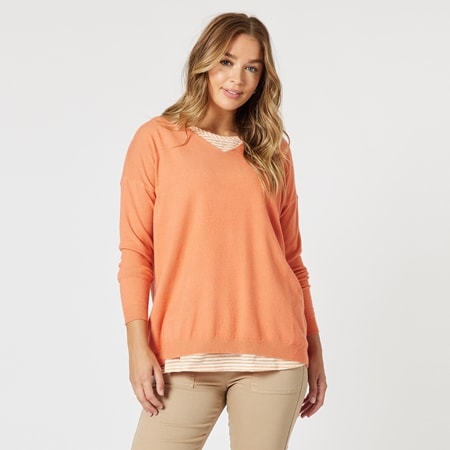 Threadz Isabella Knit with Stripe Cami