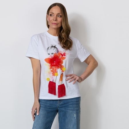 Gabby Isabella 100% Cotton Gabriella Applique T-Shirt