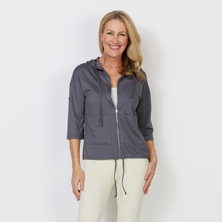 Gelatu 3/4 Sleeve Jacket With Hood