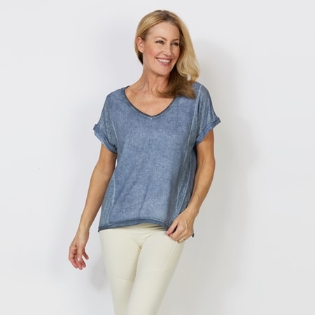 Gelatu Panelled Top with Rolled Cuffs