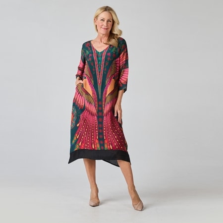 Caju Design Kaleidescope Toucan Handkerchief Dress