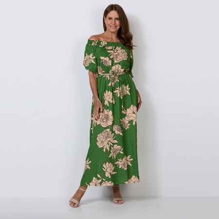 Sass Denim Antonie Off-the-Shoulder Dress