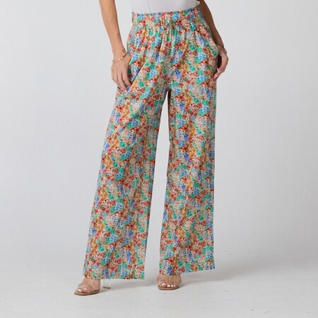 Sass Denim 100% Cotton Panna Pant with Elastic Waistband