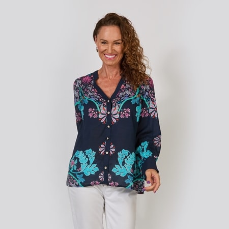 Rubyyaya Diamante Button Osaka Shirt