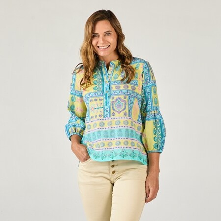 Rubyyaya 100% Cotton Namaste Printed Shirt