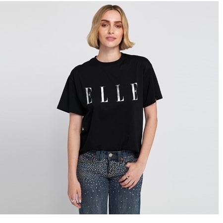 Elle Get the Look Logo Foil Printed Tee