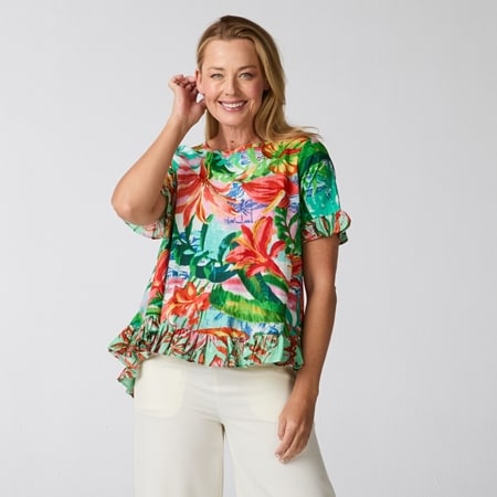Orientique Organic Cotton Frill Top