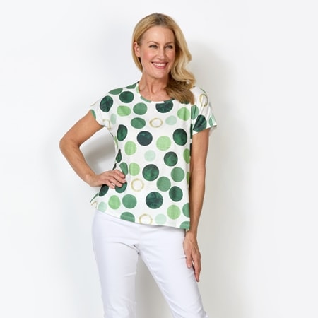 Cordelia St Spotty Dotty Cap Sleeve Top