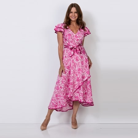 Sacha Drake Sara Ruffle Wrap Dress