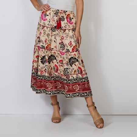 Vintage By Naudic Lurex Stripe Vingate Skirt