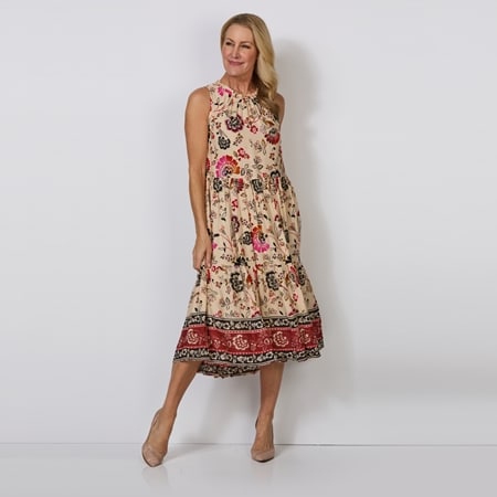 Vintage By Naudic Lurex Stripe Matisse Mabel Maxi Dress