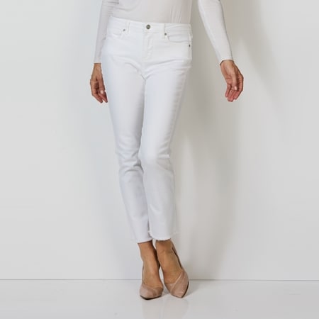 NYDJ Sheri Slim Ankle Jean with Frayed Hem