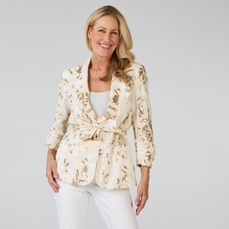 Fate + Becker Ines Sequin Linen Blazer