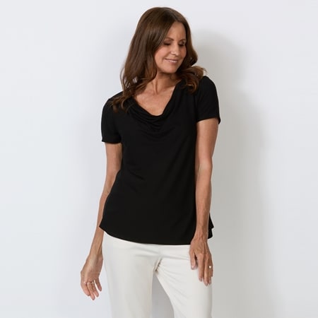 Charlie Lapson Cowl Neck Top