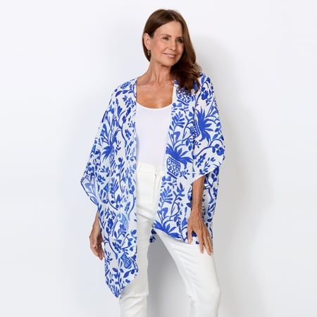 Solei Porcelain Print Kimono