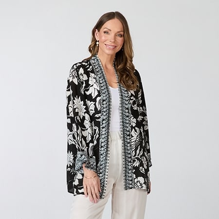 Silk Islands 100% Silk Aegean Short Duster Jacket