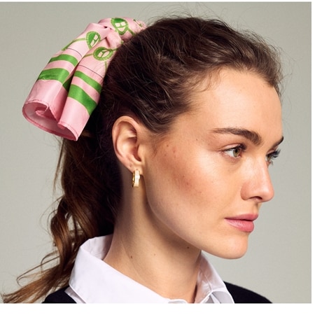 Elle Get The Look Heritage Print Satin Twill Scarf