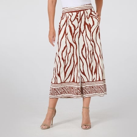 Cordelia St Border Print 3/4 Pant