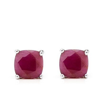 2 3ct indian ruby cushion cut earrings sterling silver 2 3ct indian ruby cushion cut earrings sterling silver