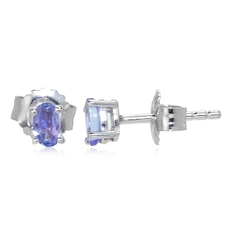 0.4ct Tanzanite Stud Earrings Sterling Silver
