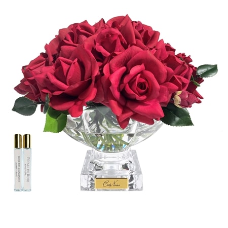 Cote Noire Open Roses Centrepiece with 2 Fragrance Spray