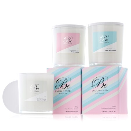 Be Enlightened Christmas High Tea 3 Piece Candle Collection