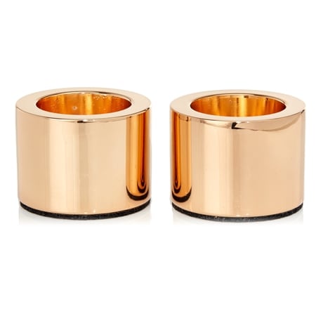 Enjoy Living Designer Metal Taper Holders Gift Boxed 2pk