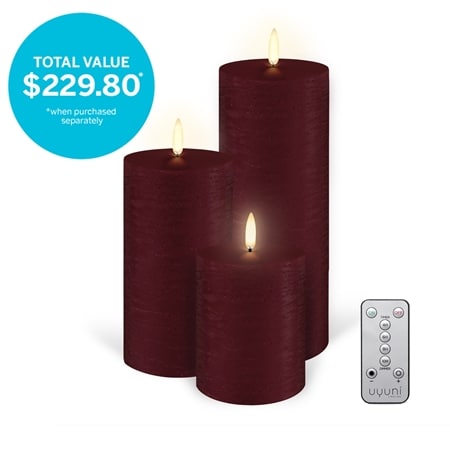 Enjoy Living The Classic Textured Candle Trilogy