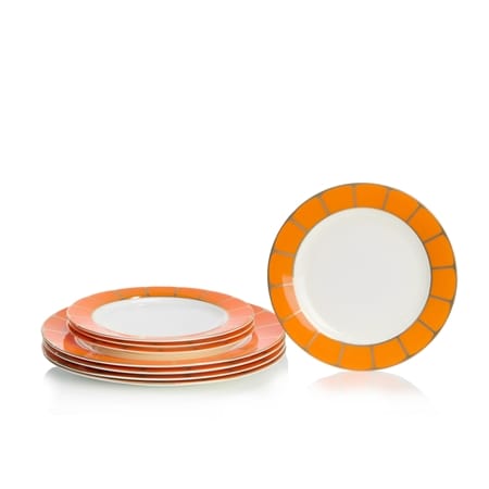 La Casa Homewares Sicily 8 Piece Dinner Set in Blood Orange