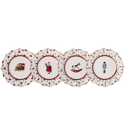 Villeroy & Boch Toy's Delight Anniversary Plate Set 4Pc