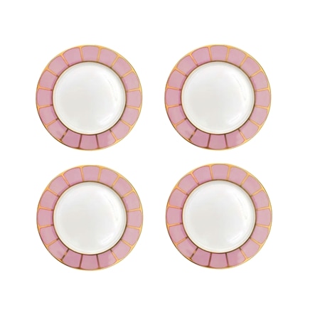 La Casa Homewares Sicily Large Dinner Plate Set of 4 Pink