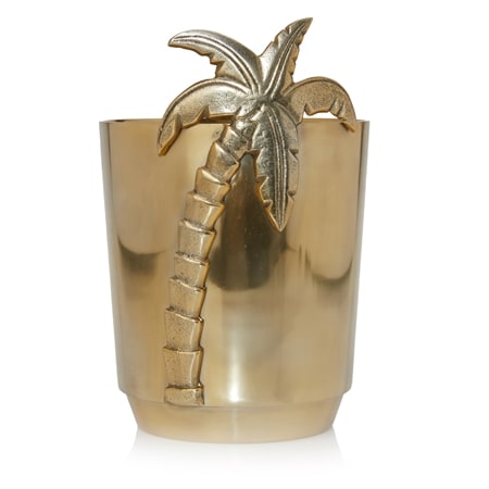 Enjoy Living Matte Gold Palm Tree Champagne Bucket