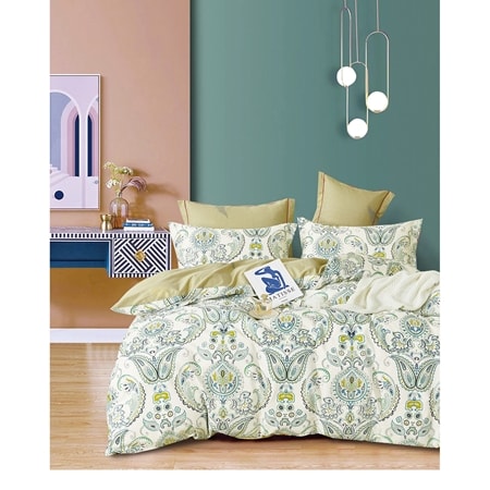 Hampton Cove Yarmin Printed Quilt Cover Set 100% Cotton 250 TC